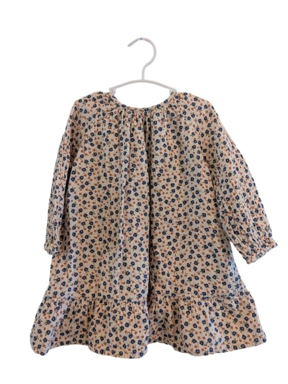 ZARA Toddler Girls Cream Dress‎ Floral Muslin Dress 3T